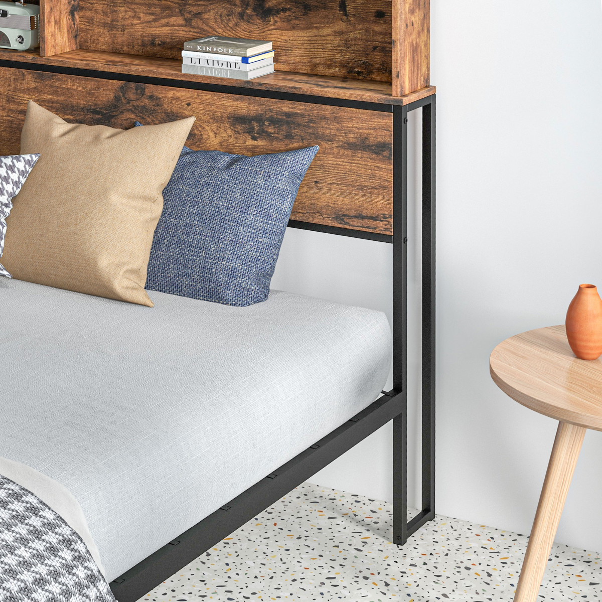HOMCOM King Bed Frame 5.2FT with Storage Headboard & Under Bed Storage