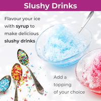 Neo Black Ice Snow Cone Slushy Maker Machine with 4 Cups & 2 Syrup Dispensers