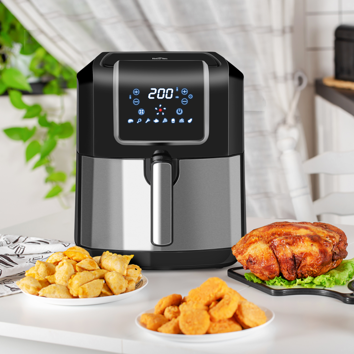 HOMCOM 1700W Air Fryer 6.5L Digital Timer LED Low Fat Rapid Air Fryer Oven