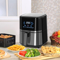 HOMCOM Air Fryer 4.5L 1500W Digital Touch, 8 Presets, Rapid Air, Timer
