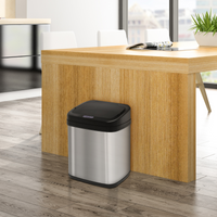 iHomeDirect 20L Stainless Steel Infrared Auto Sensor Kitchen Bin, 4xAA, Auto/Open