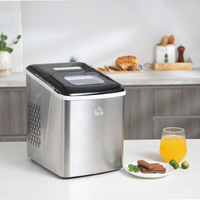 HOMCOM Portable Countertop Ice Maker Machine, Black, 9 Bullet Ice in 8 Min
