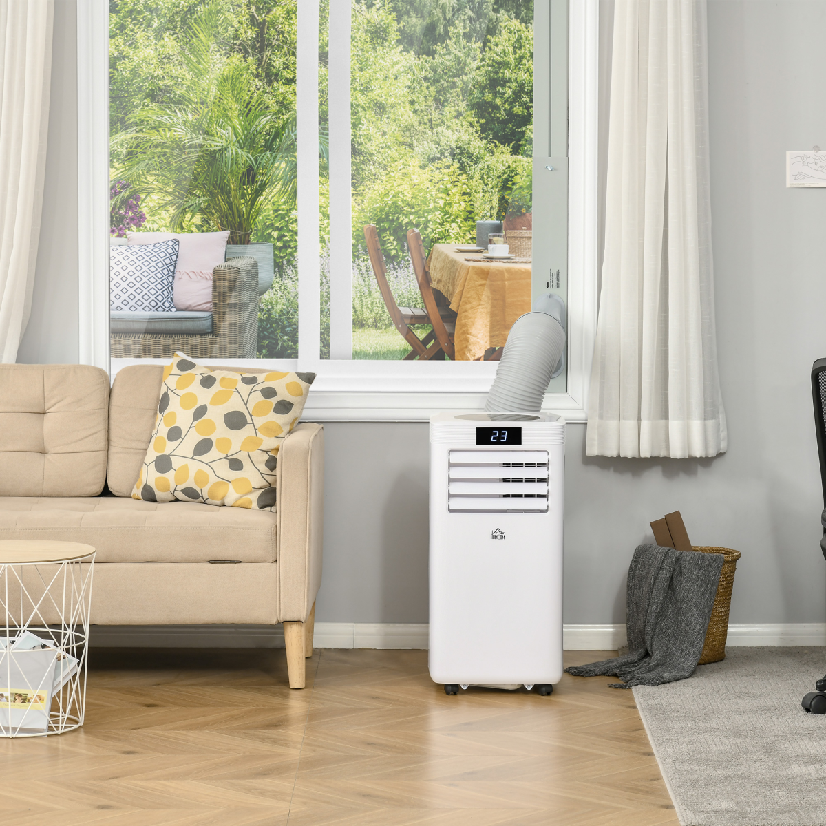 HOMCOM 10000BTU Portable Air Conditioner AC Unit with Remote & Timer Wheels UK
