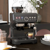 15 Bar Espresso Coffee Machine Black w/ Integrated Bean Grinder & Steam Wand