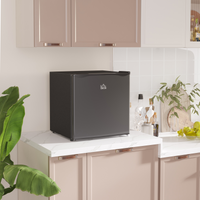 HOMCOM 46L Tabletop Mini Fridge with Chiller Box, Adjustable 0-8℃, Black