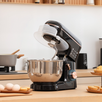 1400W Stand Mixer 5L Stainless Steel Bowl 6 Speed Pulse Tilt-Head Black