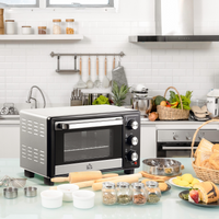 iHomeDirect 16L Mini Oven Toaster Oven with Grill Timer 1400W Adjustable Thermostat