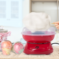 Candy Floss Machine 450W Red Stainless Steel 2 Quartz Tubes Party Treats UK