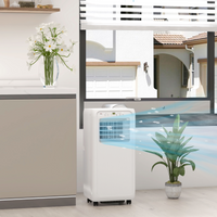 HOMCOM 9000BTU Portable Air Conditioner 20m² Dehumidifier Timer Remote White