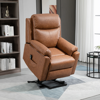 HOMCOM Electric Power Lift Chair Riser Recliner w/ Remote Control Brown 120kg