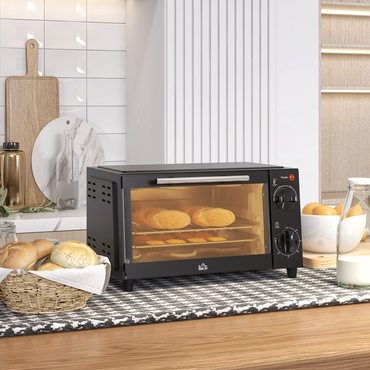 Mini Oven 9L Toaster Oven 750W Countertop Electric Grill 100-230°C Timer
