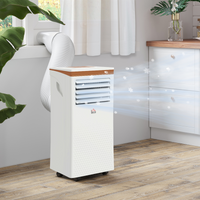 HOMCOM 9000BTU Portable Air Conditioner R290 4 Modes Timer LED Remote Wheels