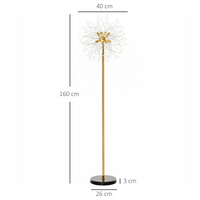 HOMCOM Modern Floor Lamp with Dandelion-like Lampshade for Bedroom