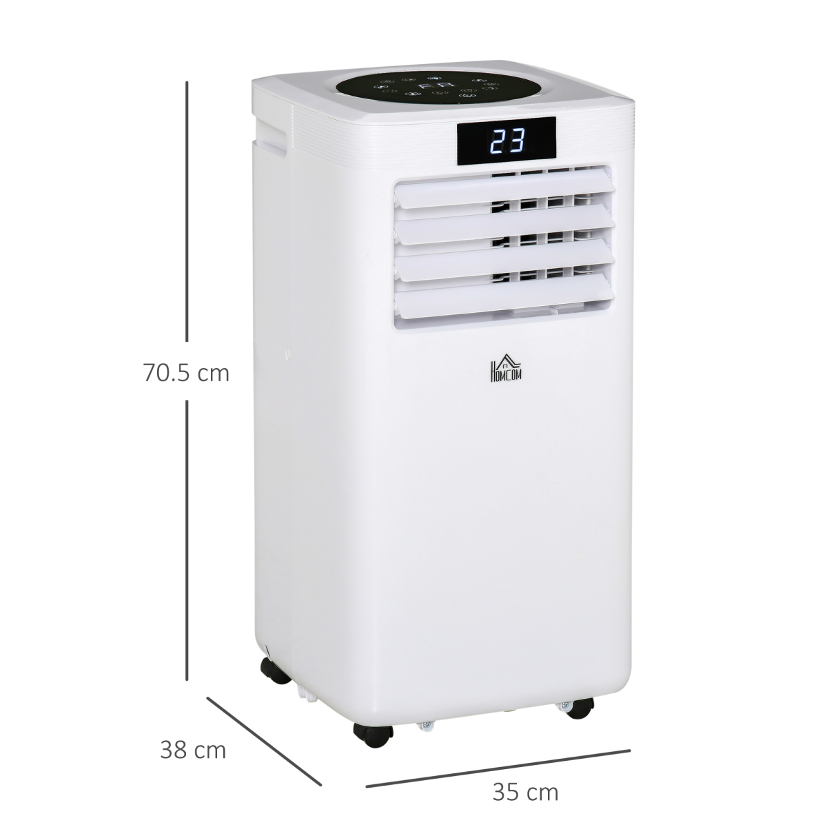 HOMCOM 10000BTU Portable Air Conditioner AC Unit with Remote & Timer Wheels UK