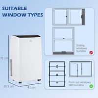 HOMCOM 14,000BTU Portable Air Conditioner AC, Remote, Timer, Dehumidify, Fan