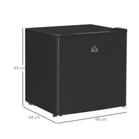 HOMCOM 46L Tabletop Mini Fridge with Chiller Box, Adjustable 0-8℃, Black