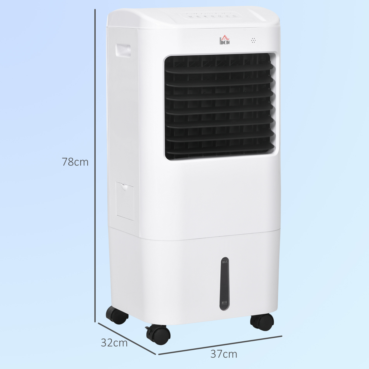 HOMCOM 3-in-1 Air Cooler Fan & Ice, Oscillation, Humidify, Wheels, Timer, UK