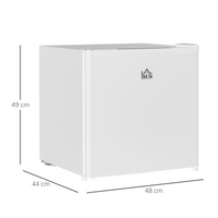 HOMCOM 46L Table Top Mini Fridge Countertop w Chiller Box 0–8°C Cream UK