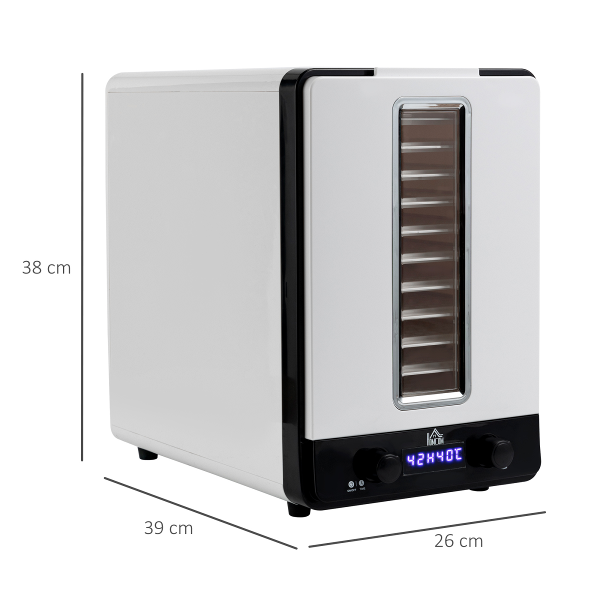 11 Tray Food Dehydrator 550W Adjustable Temp 40-70° Timer 1-48h Jerky Dryer