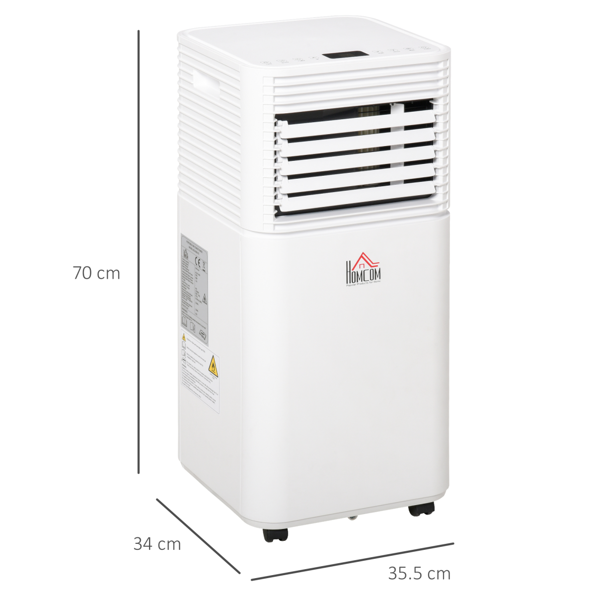 HOMCOM 7000BTU Portable Air Conditioner 4-in-1 Dehumidify Cool Fan Timer R290