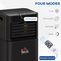 8000BTU Portable Air Conditioner 4-in-1 Dehumidify Ventilate Cool R290 Timer LED Remote
