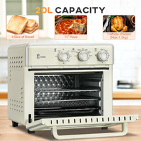 HOMCOM 7-in-1 20L Toaster Oven Air Fryer 4-Slice 1400W Timer 90-230℃ 360°