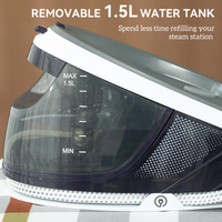 HOMCOM Steam Generator Iron 2600W, 1.5L Tank, ECO Mode & Self-Cleaning Blue