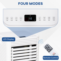 HOMCOM 9000BTU Portable Air Conditioner 4-in-1 Dehumidifier, Timer, Remote, R290