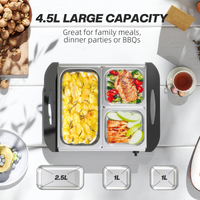 HOMCOM 6L Electric Food Warmer Buffet Server 70–95°C with Lids, Trays