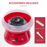 Candy Floss Machine 450W Red Stainless Steel 2 Quartz Tubes Party Treats UK