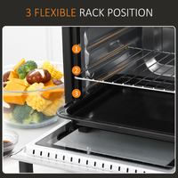 iHomeDirect 16L Mini Oven Toaster Oven with Grill Timer 1400W Adjustable Thermostat