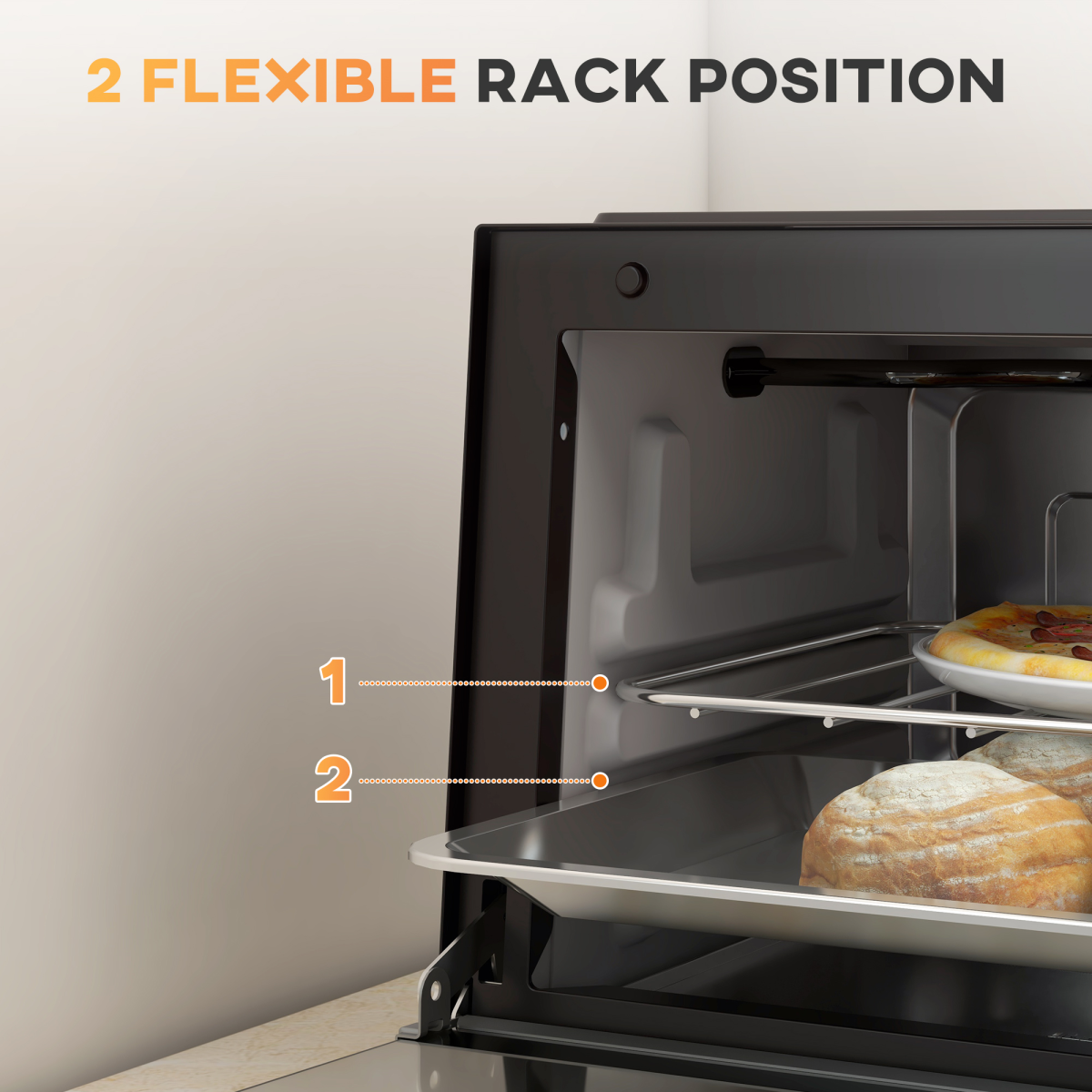 Mini Oven 9L Toaster Oven 750W Countertop Electric Grill 100-230°C Timer