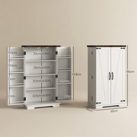 Stylish Farmhouse Cabinet with Adjustable Shelves - Sturdy Storage Solution