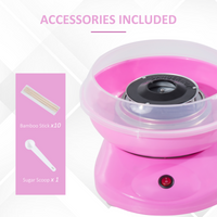 Candy Floss Machine 450W Pink Stainless Steel 2 Quartz Tubes Party Treats UK