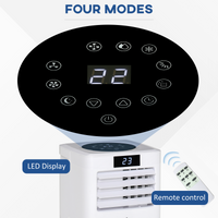 HOMCOM 10000BTU Portable Air Conditioner AC Unit with Remote & Timer Wheels UK