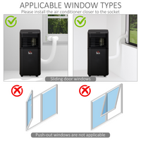 5000 BTU Portable Air Conditioner 4-in-1 4 Modes LED Timer Remote R290 HOMCOM