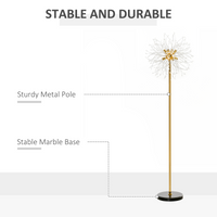 HOMCOM Modern Floor Lamp with Dandelion-like Lampshade for Bedroom
