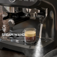 15 Bar Espresso Coffee Machine Black w/ Integrated Bean Grinder & Steam Wand