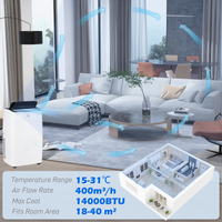 HOMCOM 14,000BTU Portable Air Conditioner AC, Remote, Timer, Dehumidify, Fan