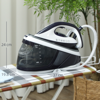 HOMCOM Steam Generator Iron 2600W, 1.5L Tank, ECO Mode & Self-Cleaning Blue