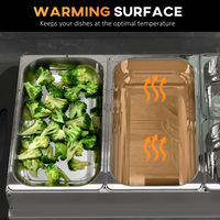 HOMCOM 4 Tray Electric Food Warmer Buffet Server Adjustable Temp 58-85°C 300W