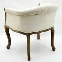 Palm Leaf or Cream Linen Tub Chair – Modern Accent Armchair with Beech Wood Frame, Mid-Century Barrel Design, Comfortable & Stylish Seating for Living Room, Office, or Hallway Décor (Cream)
