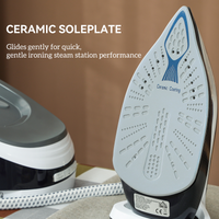 HOMCOM Steam Generator Iron 2600W, 1.5L Tank, ECO Mode & Self-Cleaning Blue