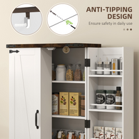 Stylish Farmhouse Cabinet with Adjustable Shelves - Sturdy Storage Solution