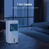 HOMCOM 3-in-1 Air Cooler Fan & Ice, Oscillation, Humidify, Wheels, Timer, UK