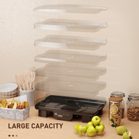 HOMCOM 6-Tray Food Dehydrator Machine, 40–70°C Fruit Meat Veg Dryer, Black