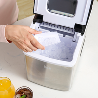 HOMCOM Portable Countertop Ice Maker Machine, Black, 9 Bullet Ice in 8 Min