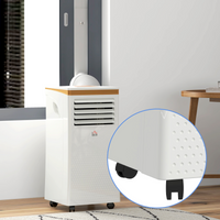 HOMCOM 9000BTU Portable Air Conditioner R290 4 Modes Timer LED Remote Wheels