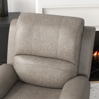 HOMCOM Faux Leather Recliner Armchair with Cup Holders, 135° Manual UK, 150kg