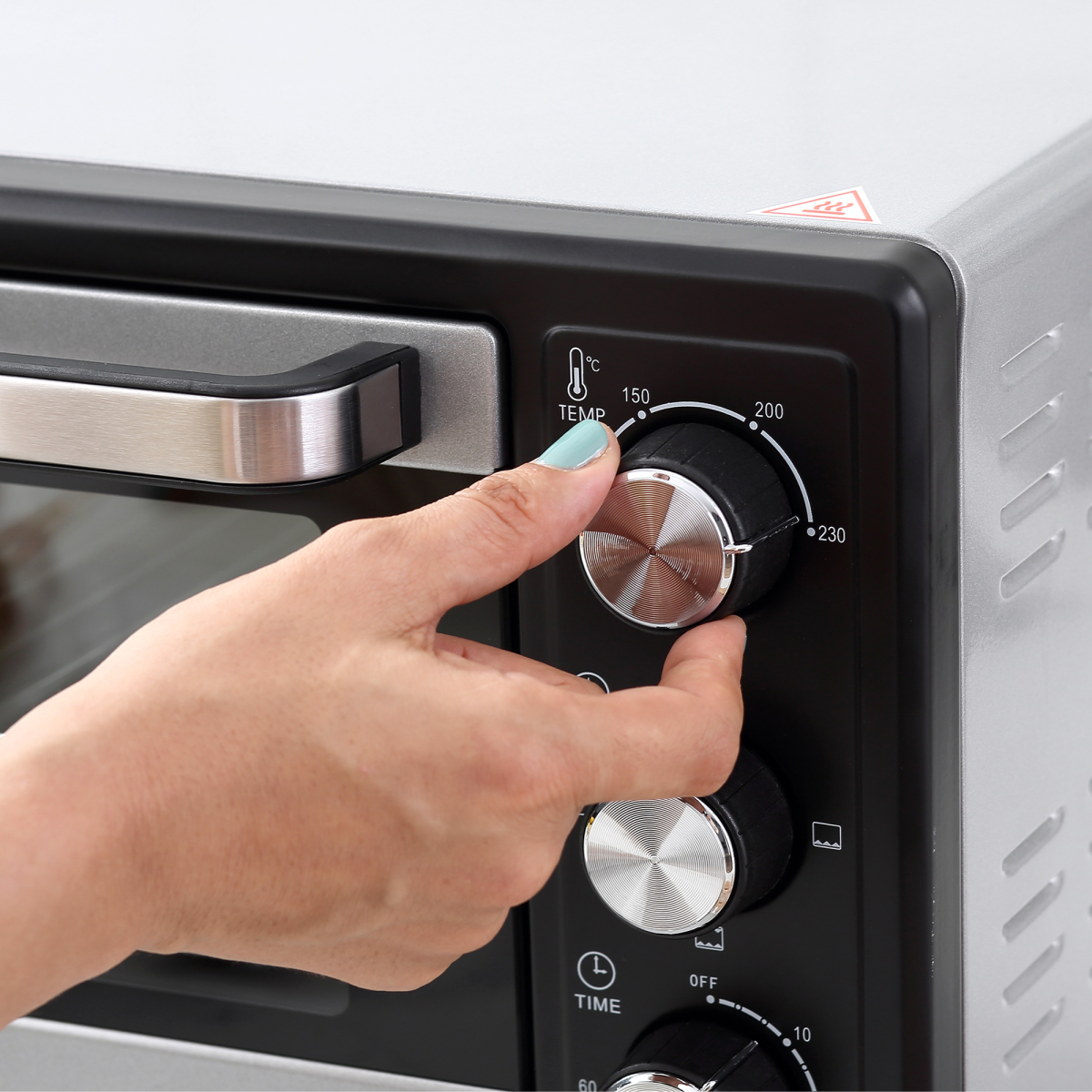 iHomeDirect 16L Mini Oven Toaster Oven with Grill Timer 1400W Adjustable Thermostat